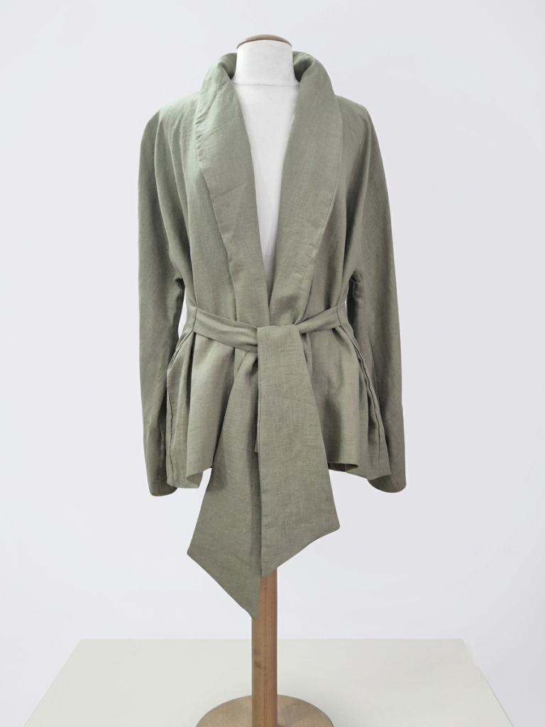 Kimono Linho Verde Agua