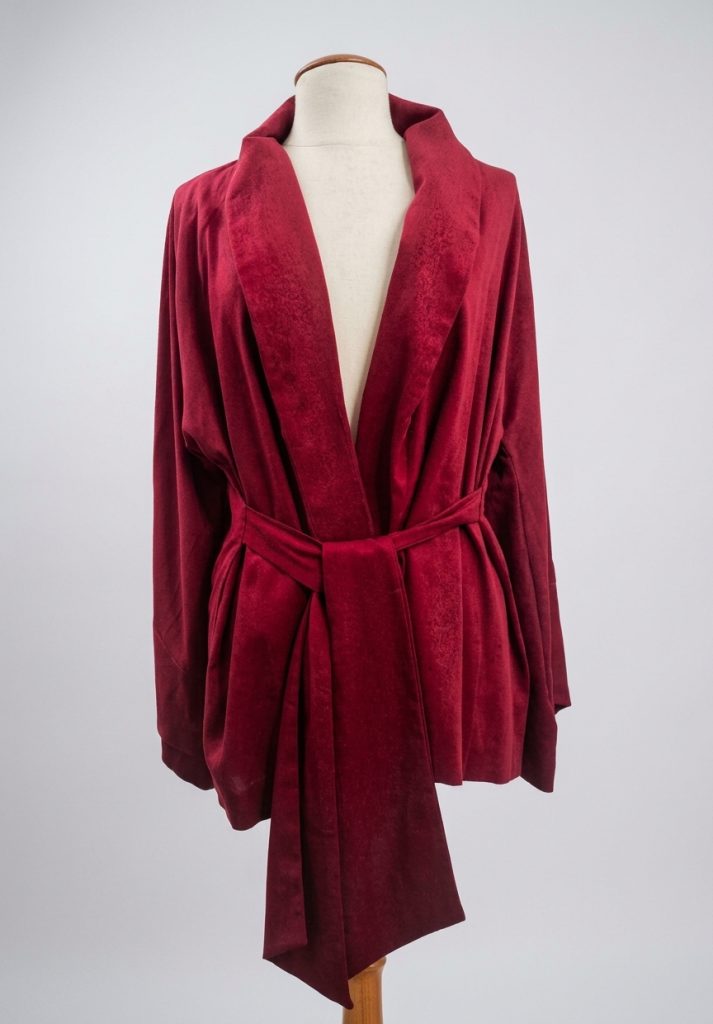 Kimono Linho Bordô