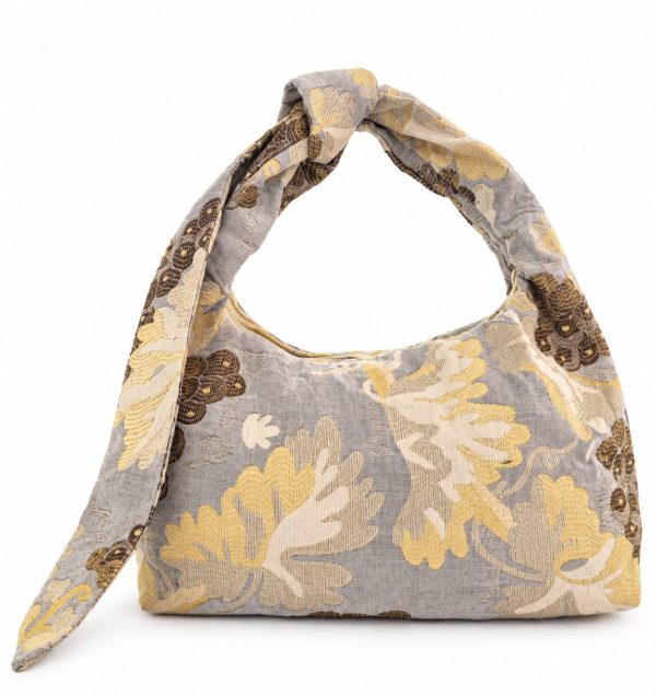 Mala Jacquard Floral Amarelo