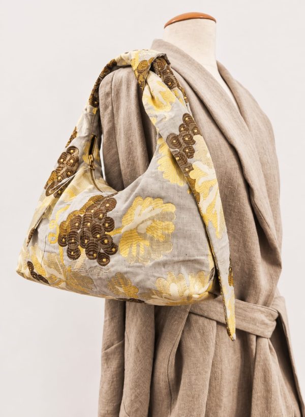 Mala Jacquard Floral Amarelo
