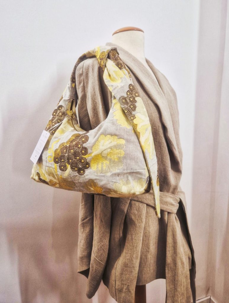 Mala Jacquard Floral Amarelo