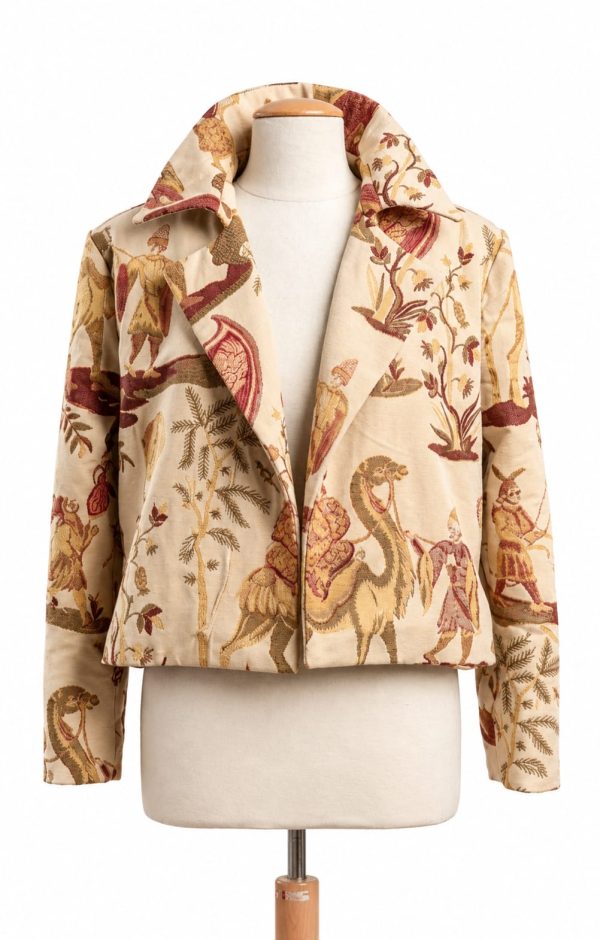 Casaco Jacquard Tapeçaria Bege (Vendido)