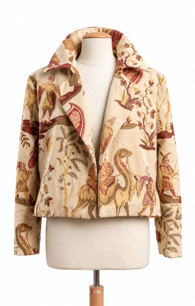 Casaco Jacquard Tapeçaria Bege (Vendido)